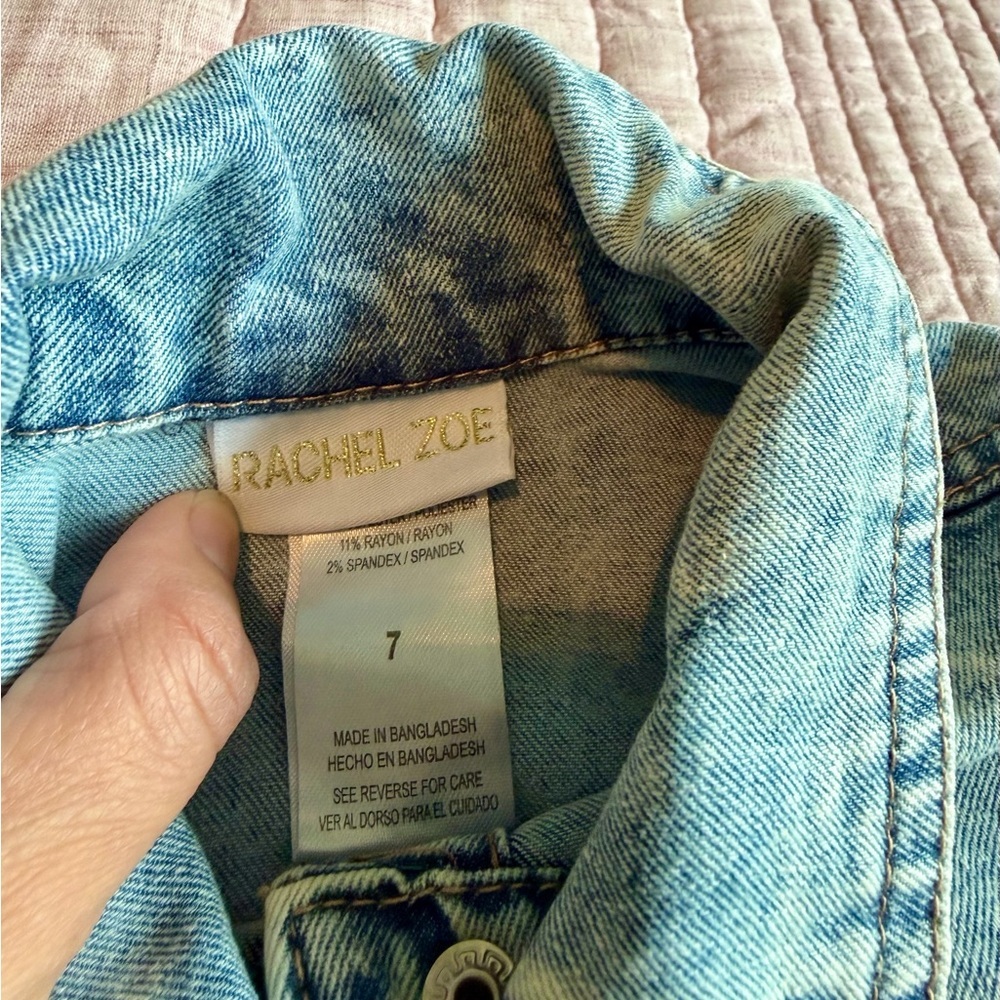 Rachel Zoe Kids Denim Cargo Dress Size 7 - Picture 3 of 7